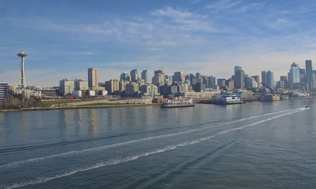 Video: Drone's eye view shows Seattle landmarks from the sky