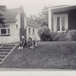 David Christensen (right) in front of his childhood home in Wallingford, circa 1963, with his brother Joe Christensen and neighbor John Ersfeld (left).