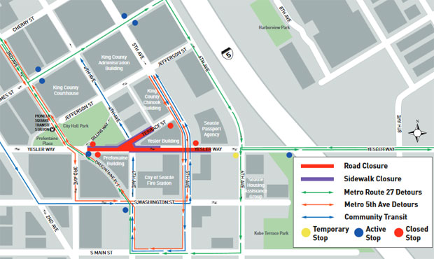 A year-long road closure of the Yesler Bridge is guaranteed to add traffic on other surface streets...