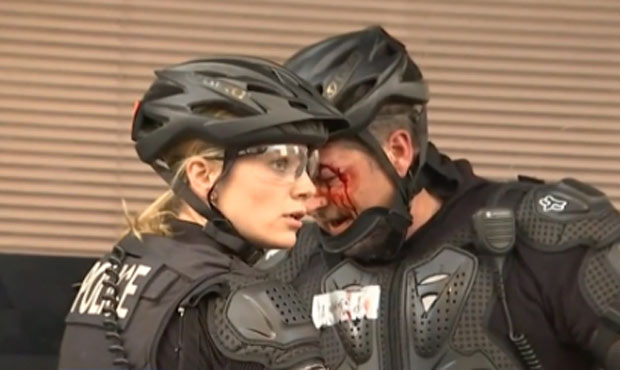 officer spray...