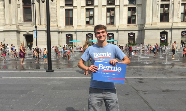 An 18-year-old named Zachary hitchhiked from Gig Harbor to attend the Democratic National Conventio...