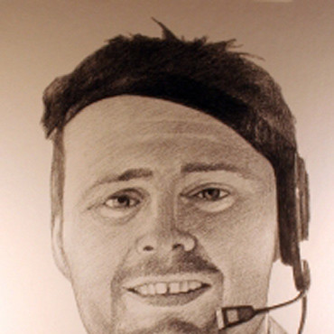 This is one of Seattle artist Michael Reagan's 4,500 portraits for the Fallen Heroes Project. (With...