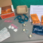 A safe injection site set up in a Seattle park on Monday. (Josh Kerns, KIRO Radio) 