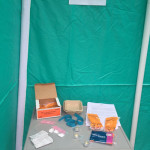 A safe injection site set up in a Seattle park on Monday. (Josh Kerns, KIRO Radio) 