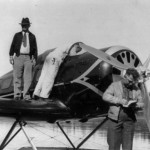 Will Rogers (left) and Wiley Post are pictured with the Lockheed aircraft in which the
y died 
in a crash in Alaska in August 1935.  (Public domain photo)