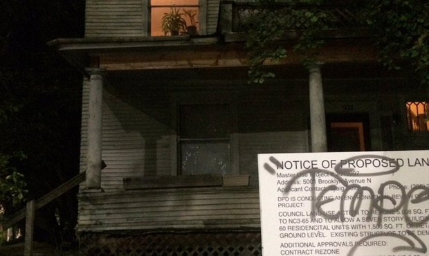 An example of a two-story home in the U-District that would be changed to a seven-story apartment. ...