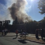 A large fire at an apartment complex in West Seattle Tuesday displaced 44 people. (Seattle Fire)