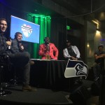 Brady Henderson, Dave Wyman, Gee Scott, and Mike Morgan at Seahawks Weekly