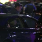 Police search for evidence of a suspect in the Cascade Mall parking lot in Burlington. (KIRO 7 image)