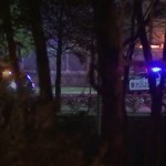  Police staged outside the southwest entrance at Cascade Mall in Burlington. (KIRO 7 image)