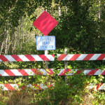 Evidence that Locust Way may see a future construction project. (Chris Sullivan, KIRO Radio)