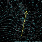 Forecast model (GFS) showing potential for high wind extending into Friday PM. Note strong south pressure gradients at 2 AM & 2 PM. (National Weather Service Seattle)