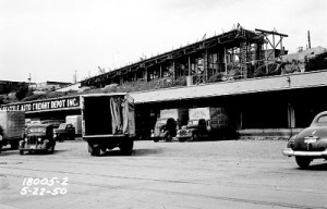 The Alaskan Way Viaduct as seen on May 22, 1950. (Seattle Municipal Archives)