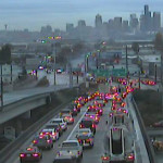 Seattle DOT: This is what you're facing heading north on SR 509 across 1st Avenue Bridge to Seattle. Everyone is being diverted to 1st Ave.