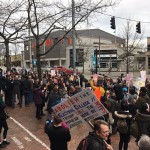 Protesters make their way from Judkins Park on Friday. (Mike Lewis, KIRO Radio)