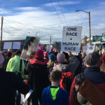 Thousands attend the Women's March in Seattle. (Rachel Belle, KIRO Radio)