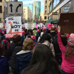 Thousands attend the Women's March in Seattle. (Rachel Belle, KIRO Radio)