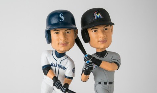 Dual Ichiro bobbleheads will be given to fans during the Wednesday, April 19th game vs. the Marlins...