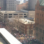 Thousands attend the Women's March in Seattle. (Laruen Padgett, KIRO Radio)