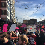 Thousands of women marched through downtown Seattle on Saturday. (Matt Pitman)