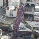 Thousands of women marched through downtown Seattle on Saturday. (SDOT)