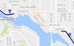 The current gap in the Burke-Gilman Trail in Ballard. (City of Seattle)