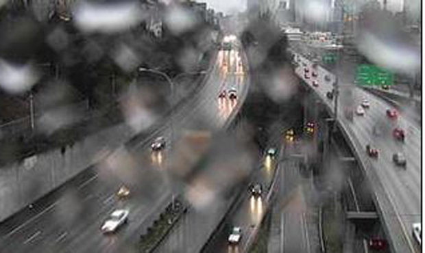The snow turned to rain for any Puget Sounds commutes Tuesday. (WSDOT)...