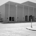 The Civic Arena was modernized for the 1962 World’s Fair, with simple walls of light-colored brick covering up the original structure on its east and north sides.  (Courtesy Seattle Center)