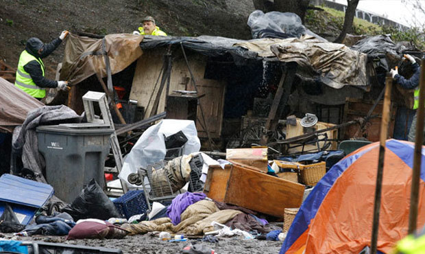 homeless encampments...