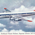 Flight 293 was a military charter aboard a Northwest Airlines DC-7C similar to this one shown on an old postcard.  (Feliks Banel)