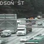A crash on I-5 between a Metro bus and semi-truck left nine people injured. (WSDOT)