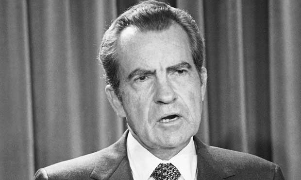 Former President Richard Nixon. (AP Photo/Henry Burroughs. File)...