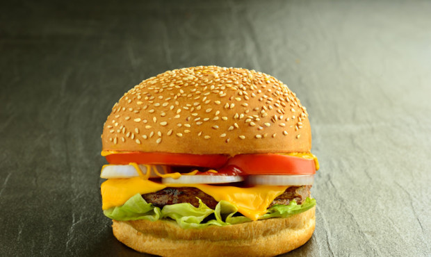 This is not a Beyond Burger. It's the kind of burger Beyond Meat would like you to lay off of. ( Ph...