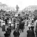 The statue of George Washington as it appeared at the 1909 Alaska-Yukon-Pacific Exposition on the UW campus.  (Courtesy Lauri Langton)