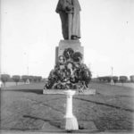 The Daughters of the American Revolution have commemorated the George Washington statue on the UW campus on or around the Presidents Day holiday every year since 1910.  (Courtesy Lauri Langton)