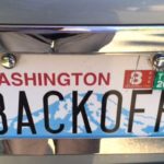 Linda's license plate.