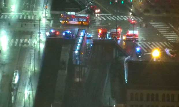 A freight train hit a pedestrian near the King Street Station Tuesday morning. (SDOT)...