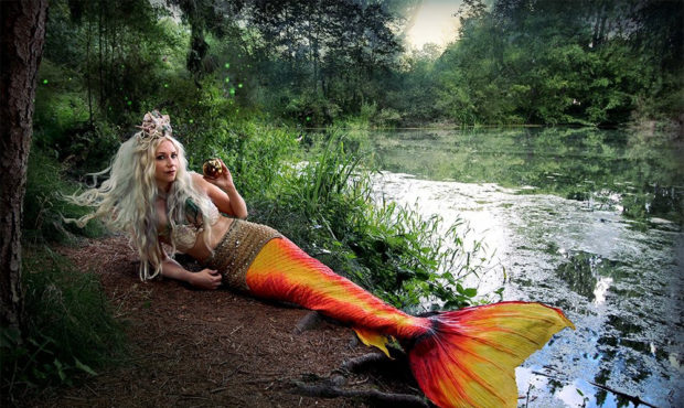 Seattle mermaid, Jen Page (Photo courtesy of Jen Page and Seattle Mermaids)...