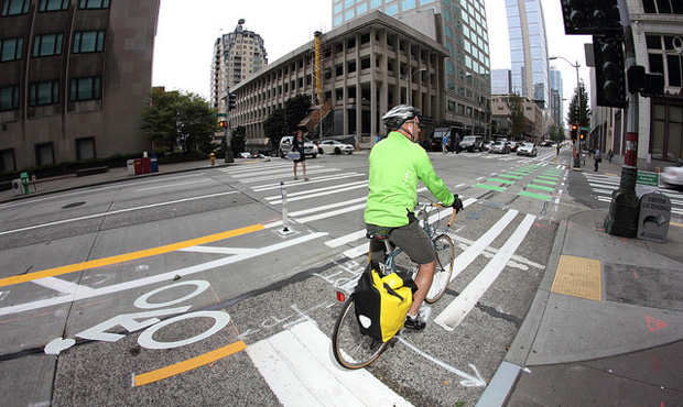 bike, 2nd avenue protected bike lane...