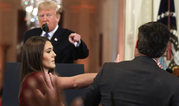 CNN's Jim Acosta and Donald Trump...