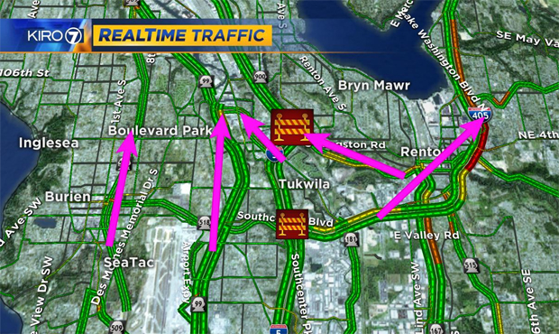I-5 Tukwila closures...