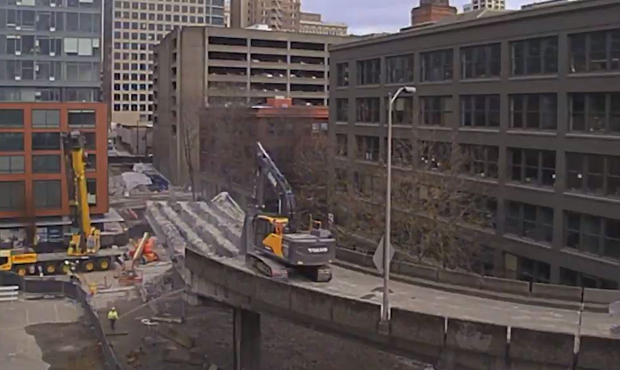 Alaskan Way Viaduct demolition...
