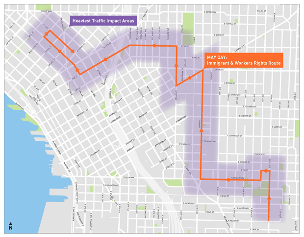 May Day 2019 route