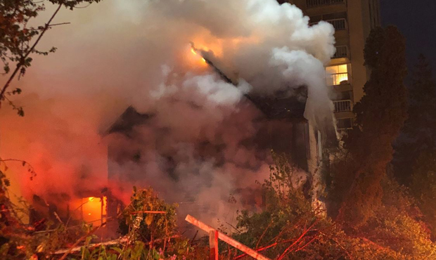 U-District house fire...