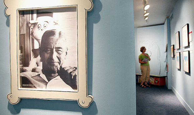 A photo of Dr. Seuss in a New York exhibit. (Mario Tama/Getty Images)...