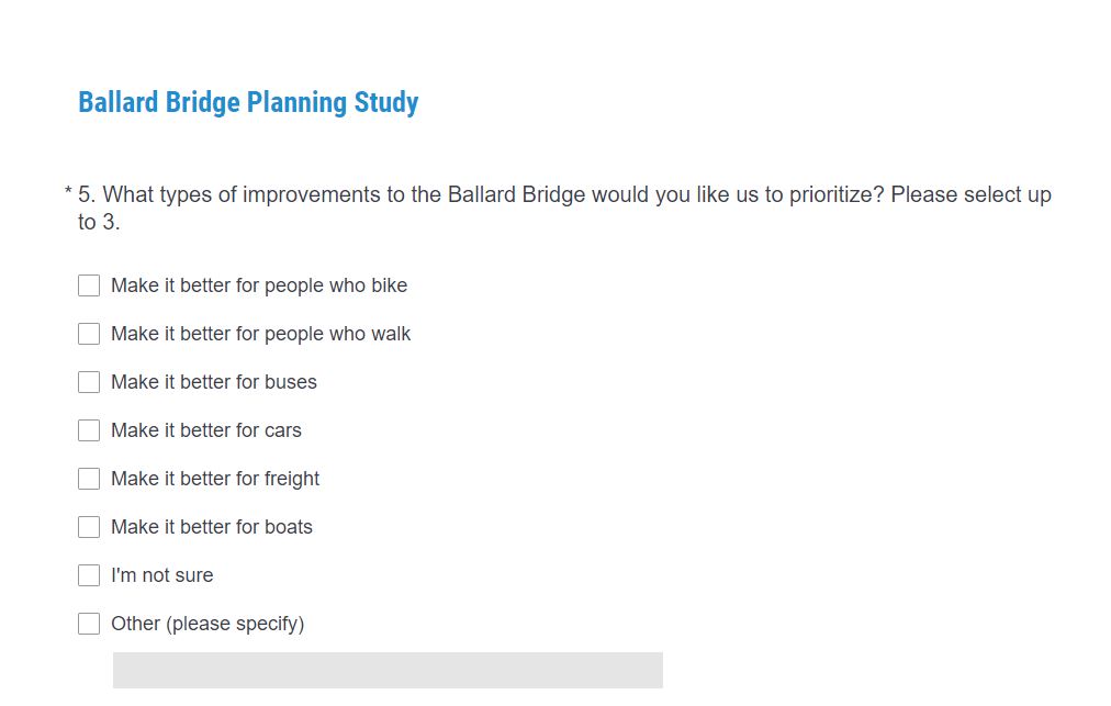 Ballard Bridge survey