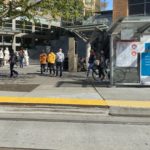 Whole Foods had a small line outside, only allowing 100 people into the store at a time. (Photo: Jason Rantz/KTTH)