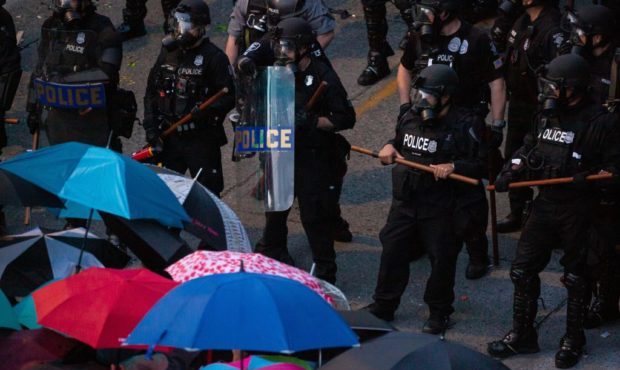 officers, umbrella incident...