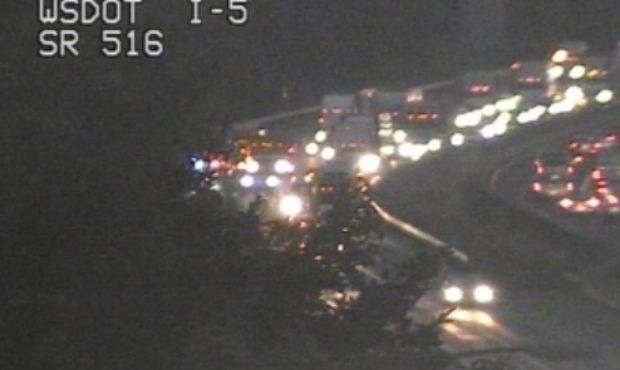 All lanes reopen on I-5 Southbound after collision near SR 516 ...