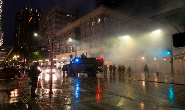 Seattle protest footage...